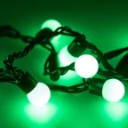 Светодиодная гирлянда ARD-BALL-CLASSIC-D17.5-10000-BLACK-100LED GREEN (230V, 7W) | 025581 | Arlight