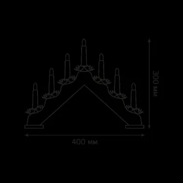 Светильник светодиодный "Новогодняя горка" серия Holiday, 7 LED свечей, 0,1W*7, тёплый, дерево, новогод  декор, батар в компл | HL020 | Gauss