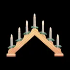 Светильник светодиодный "Новогодняя горка" серия Holiday, 7 LED свечей, 0,1W*7, тёплый, дерево, новогод  декор, батар в компл | HL020 | Gauss