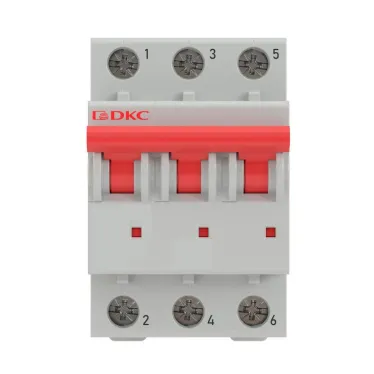 Выключатель автоматический трехполюсный YON MD63-3C5-6 6kA | MD63-3C5-6 | DKC