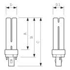 Лампа энергосберегающая КЛЛ MASTER PL-C 26W/830 /2P 1CT | 927906183040 | PHILIPS