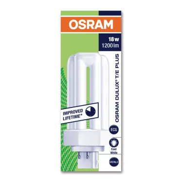 Лампа энергосберегающая КЛЛ DULUX T/E 18W/840 PLUS GX24Q 10X1 | 4050300342221 | Osram