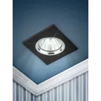 Светильник литой алюминевый MR16,12V/220V, 50W серебро/черный KL57 SL/BK