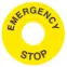 Табличка для кнопок 22 мм EMERGENCY STOP