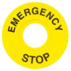 Табличка для кнопок 22 мм EMERGENCY STOP