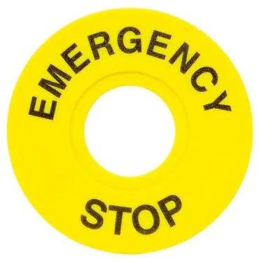 Табличка для кнопок 22 мм EMERGENCY STOP