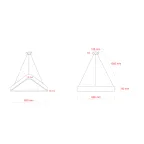 Светильник LED Geometria Delta SPO-151-W-40K-030 30Вт 4000К 2900х80 белый подвесной драйвер внутри