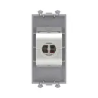 Avanti Компьютерная розетка RJ-45 без шторки модульная, кат.5е экранированная, Закаленная сталь, 1 модуль