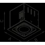 Светильник светодиодный ДВО ZIP B 215 2*15 BL D40 (w/o driver) 30Вт 3000К IP20 | 1275000360 | Световые Технологии