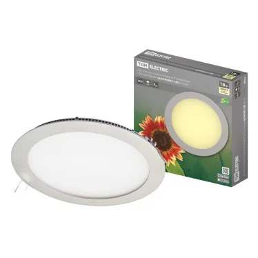 Светильник светодиодный встраиваемый Downlight ДВО СВО (хром) 18Вт 3000К IP20 опал | SQ0329-0015 | TDM
