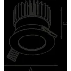 Светильник QUO IP65/20 13 WH D45 3000K (with driver) | 1507000100 | Световые Технологии