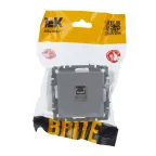 BRITE Розетка компьютерная RJ45 кат.5E РК10-БрА алюминий