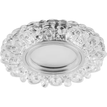 Светильник точечный встраиваемый декоративный CD926 15LED*2835 SMD 4000K, MR16 50W G5.3, прозрачный, хром | 28901 | Feron