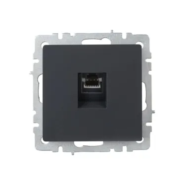 BRITE Розетка компьютерная RJ45 кат.5E РК10-БрГ графит