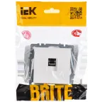 BRITE Розетка компьютерная RJ45 кат.6 РК11-БрЖ жемчуг IEK