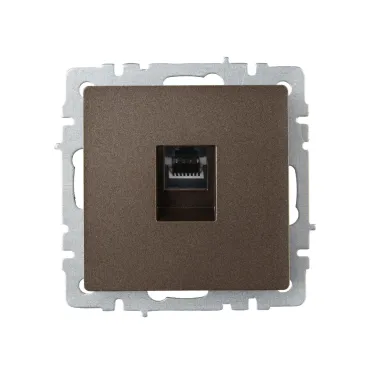 BRITE Розетка компьютерная RJ45 кат.6 РК11-БрТБ темная бронза IEK