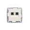 BRITE Розетка компьютерная двойная кат.5E RJ45 РК10-2-БрЖ жемчуг