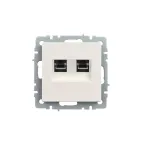 BRITE Розетка компьютерная двойная кат.5E RJ45 РК10-2-БрЖ жемчуг