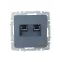 BRITE Розетка компьютерная двойная RJ45 кат.6 РК11-2-БрМ маренго IEK