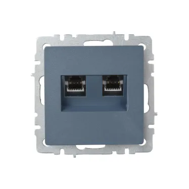 BRITE Розетка компьютерная двойная RJ45 кат.6 РК11-2-БрМ маренго IEK