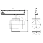 Светильник светодиодный трековый IRIS/T LED 15 BL D30 15Вт 4000K IP20 | 1763000140 | Световые Технологии