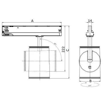 Светильник светодиодный трековый IRIS/T LED 15 BL D30 15Вт 4000K IP20 | 1763000140 | Световые Технологии