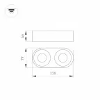 Корпус PLURIO-BASE-SURFACE-RS179x78 (BK, 1-2, 200mA) (Arlight, IP20 Металл, 3 года) | 031709 | Arlight