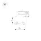 Корпус PLURIO-BASE-TRACK-4TR-R77 (BK, 1-2, 200mA) (Arlight, IP20 Металл, 3 года) | 031711(1) | Arlight