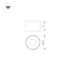 Корпус PLURIO-BASE-SURFACE-R77 (BK, 1-2, 200mA) (Arlight, IP20 Металл, 3 года) | 031708 | Arlight