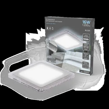 Светильник светодиодный Bubbles BL325 Квадр. 12+4W LED 4000K 1200лм192x192мм O160 1/20 | BL325 |Gauss
