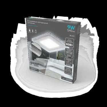 Светильник светодиодный Bubbles BL323 Квадр. 6+3W LED 4000K 540лм143x143мм O110 1/40 | BL323 |Gauss