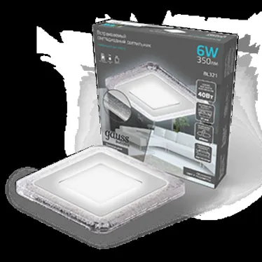 Светильник светодиодный Bubbles BL321 Квадр. 3+3W LED 4000K 350лм103x103мм O80 1/40 | BL321 | Gauss