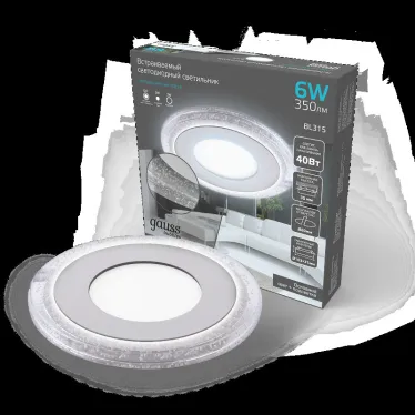 Светильник светодиодный Bubbles BL315 Кругл. 3+3W LED 4000K 350лм103х31ммO80 1/40 | BL315 | Gauss