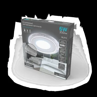 Светильник светодиодный Bubbles BL315 Кругл. 3+3W LED 4000K 350лм103х31ммO80 1/40 | BL315 | Gauss