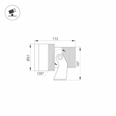 Светильник KT-RAY-COLOR-R61-12W RGB-Warm3000 (DG, 36 deg, 12V) (Arlight, IP67 Металл, 3 года) | 032559 | Arlight