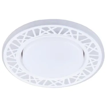 Светильник встраиваемый с белой LED подсветкой CD9912 потолочный GX53 без лампы, белый | 32939 | Feron