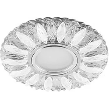 Светильник встраиваемый с белой LED подсветкой CD917 потолочный MR16 G5.3 прозрачный-матовый | 29536 | Feron