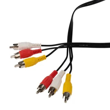 Шнур 3 RCA - 3 RCA, 5 м., черный