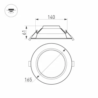 Светильник IM-CYCLONE-R165-18W Warm3000 (WH, 90 deg) (Arlight, IP40 Металл, 3 года) | 023213(2) | Arlight