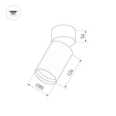 Корпус SP-POLO-SURFACE-FLAP-R85 (BK, 1-3, 350mA) (Arlight, IP20 Металл, 3 года) | 024382(1) | Arlight