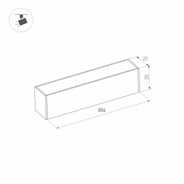 Светильник MAG-FLAT-25-L800-24W Day4000 (BK, 100 deg, 24V) (arlight, IP20 Металл, 3 года) | 034212 | Arlight