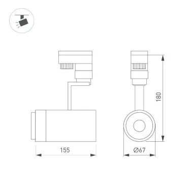 Светильник LGD-ZEUS-TRUECOLOR-4TR-R67-10W Day4000 CRI98 (WH, 20-60 deg, 230V) (Arlight, IP20 Металл, 5 лет) | 031418 | Arlight