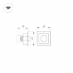 Светильник MS-ORIENT-BUILT-TURN-TC-S67x67-3W Warm3000 (WH-BK, 30 deg, 230V) (Arlight, IP20 Металл, 5 лет) | 031927 | Arlight