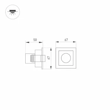 Светильник MS-ORIENT-BUILT-TURN-TC-S67x67-3W Warm3000 (WH-BK, 30 deg, 230V) (Arlight, IP20 Металл, 5 лет) | 031927 | Arlight