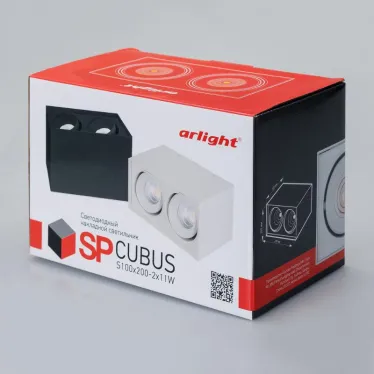Светильник SP-CUBUS-S100x200-2x11W Warm3000 (WH, 40 deg, 230V) (Arlight, IP20 Металл, 3 года) | 023084(2) | Arlight