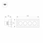 Светильник MS-ORIENT-BUILT-TURN-TC-S67x150-10W Warm3000 (WH-BK, 30 deg, 230V) (Arlight, IP20 Металл, 5 лет) | 031929 | Arlight