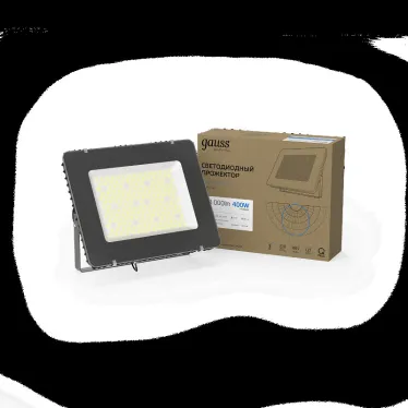 Прожектор светодиодный Qplus 400W 48000lm 6500K 175-265V IP65 графитовый линзованный 40° | 690511400L | Gauss