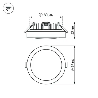 Светодиодная панель LTD-95SOL-10W Day White | 017990 | Arlight