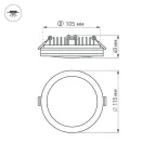Светодиодная панель LTD-115SOL-15W Warm White | 020708 | Arlight