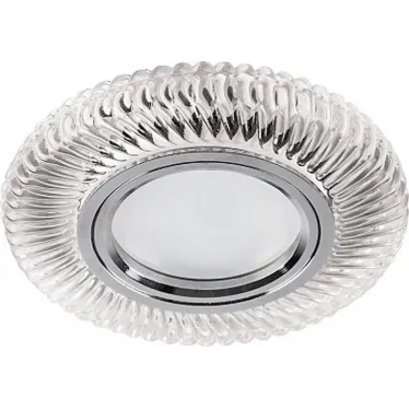 Светильник точечный встраиваемый под лампу, с LED подсветкой CD988 15LED*2835SMD 4000K, MR16 50W G5.3, прозрачный | 32667 | FERON